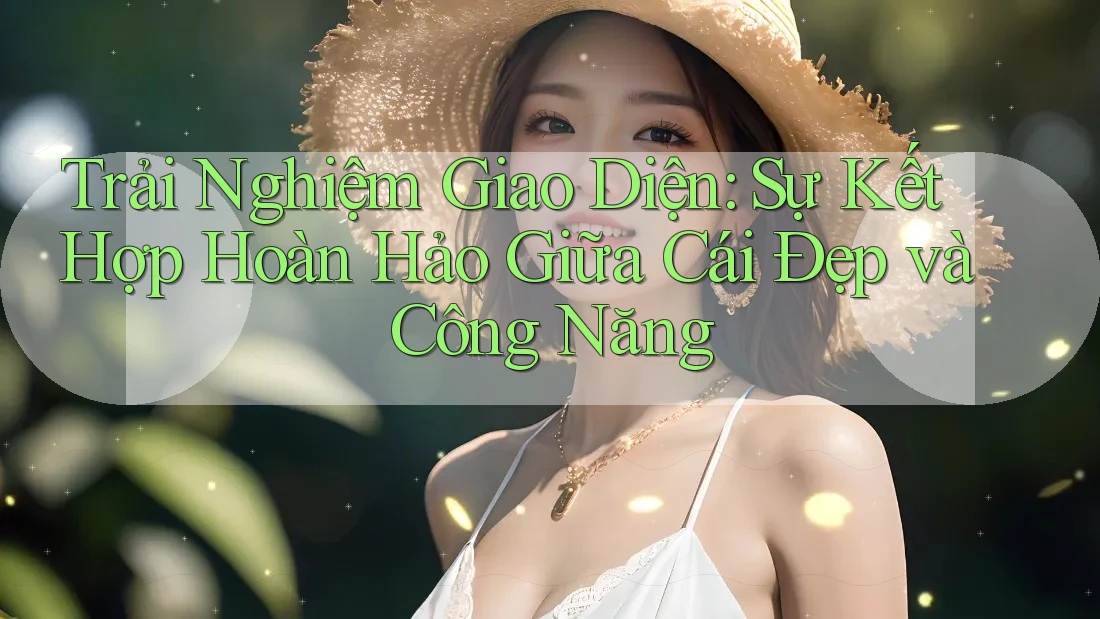 Trải Nghiệm Giao Diện: Sự Kết Hợp Hoàn Hảo Giữa Cái Đẹp và Công Năng
